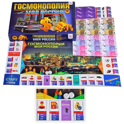 Настольная игра Госмонополия Моя Россия Наша игрушка Р1821 1